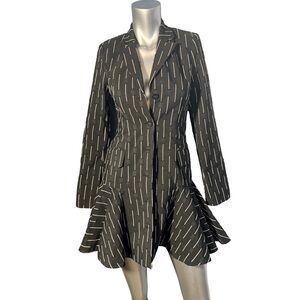 Alexis long sleeve Elegant Black/White Patterned mini shirt Dress size 0-2 women
